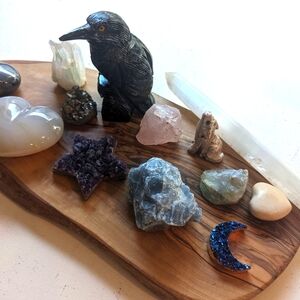 Crystals Set & Wood Board